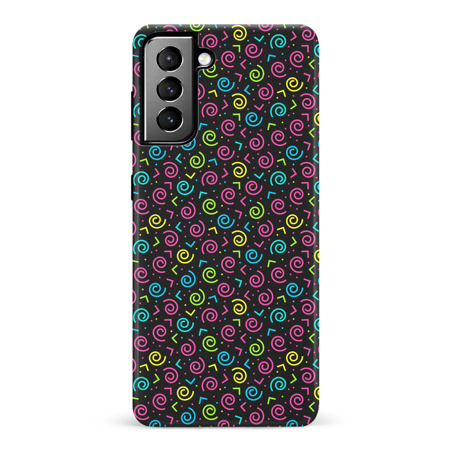 Samsung Galaxy S21 Plus 90's Dance Party Phone Case in Black