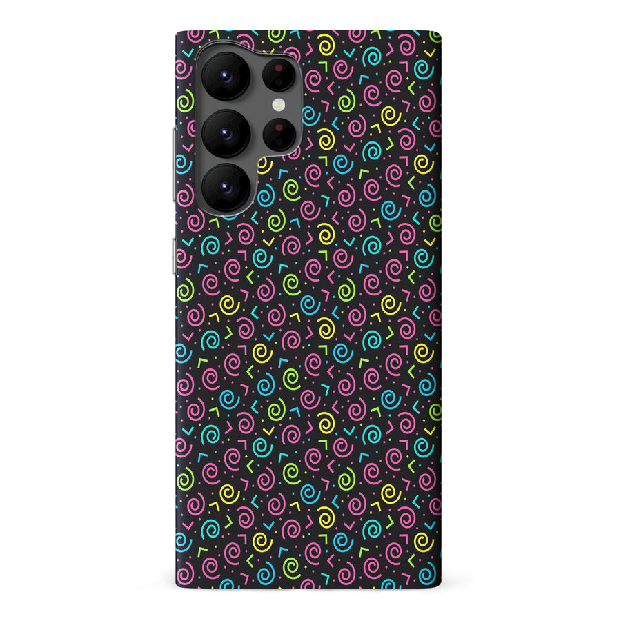 Samsung Galaxy S22 Ultra 90's Dance Party Phone Case in Black