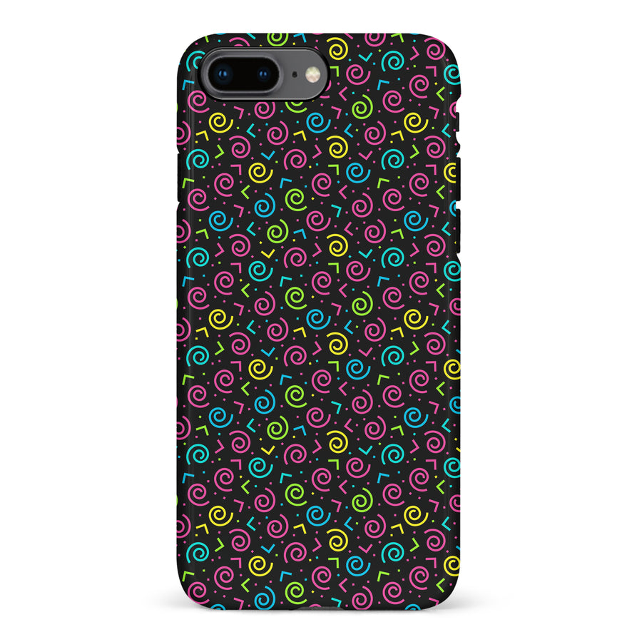 iPhone 8 Plus 90's Dance Party Phone Case in Black