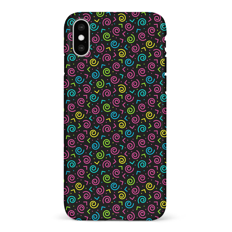 iPhone X/XS 90's Dance Party Phone Case in Black