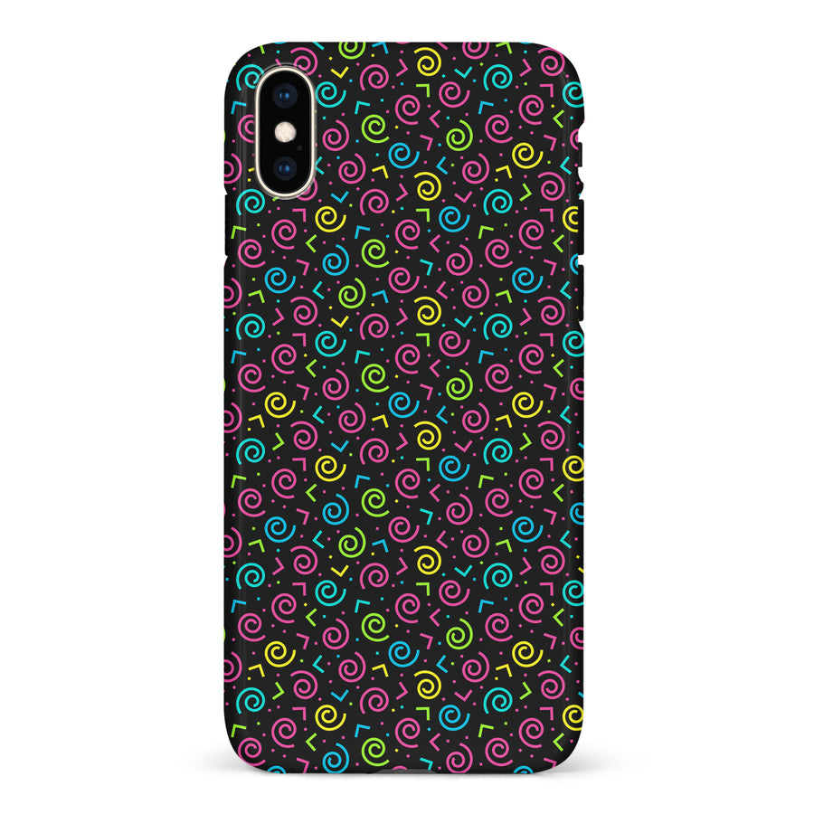 iPhone XS Max 90's Dance Party Phone Case in Black