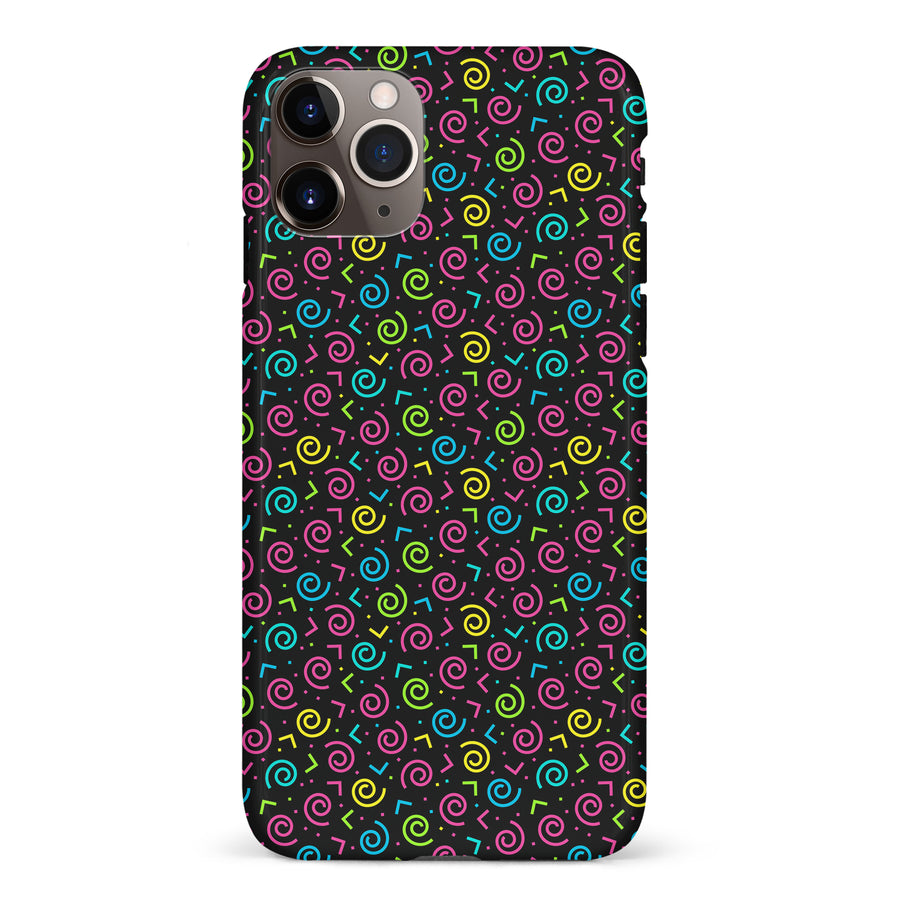 iPhone 11 Pro Max 90's Dance Party Phone Case in Black