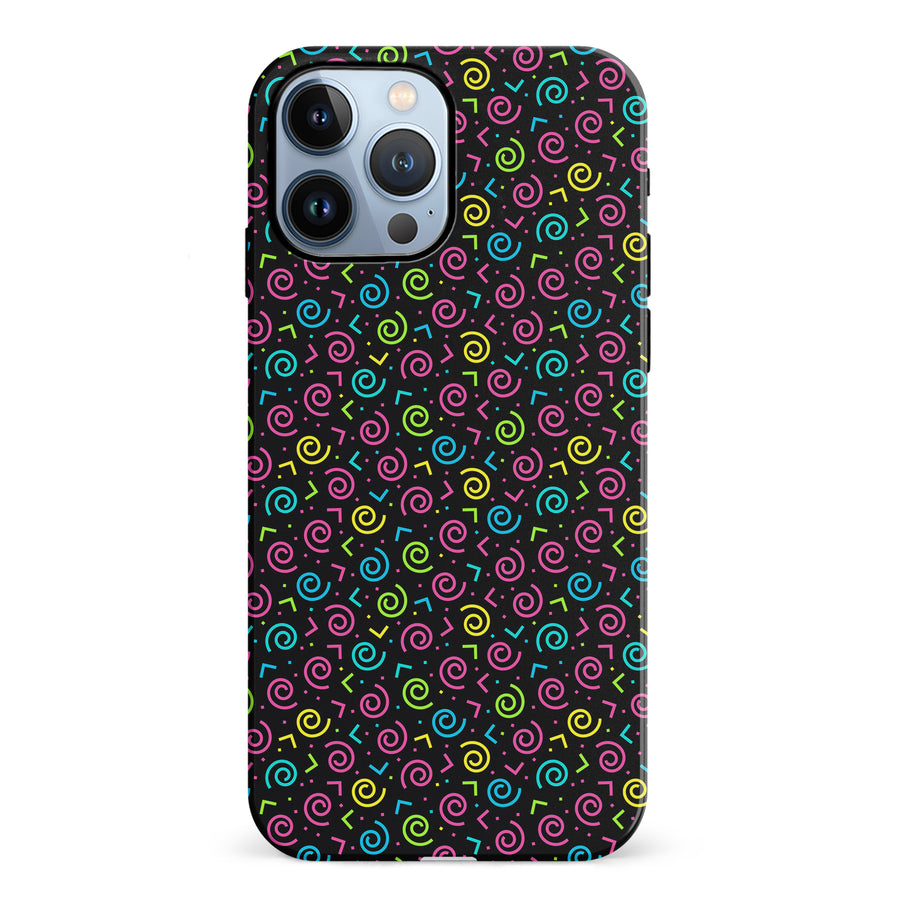 iPhone 12 Pro 90's Dance Party Phone Case in Black