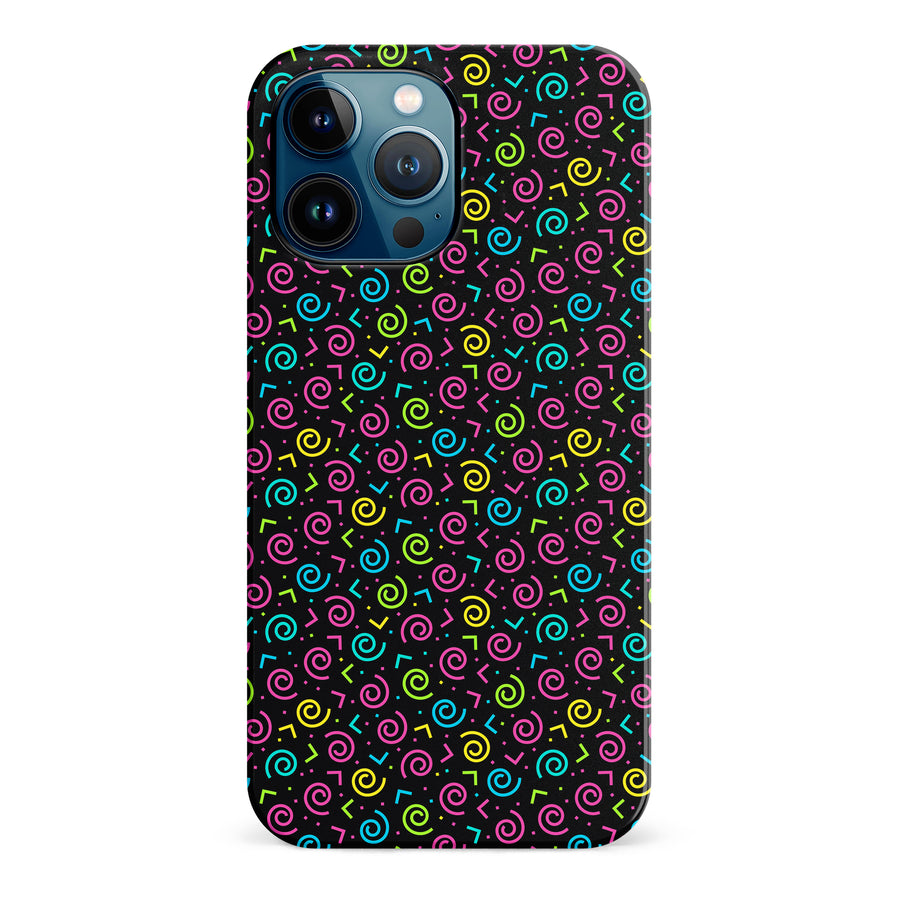 iPhone 12 Pro Max 90's Dance Party Phone Case in Black