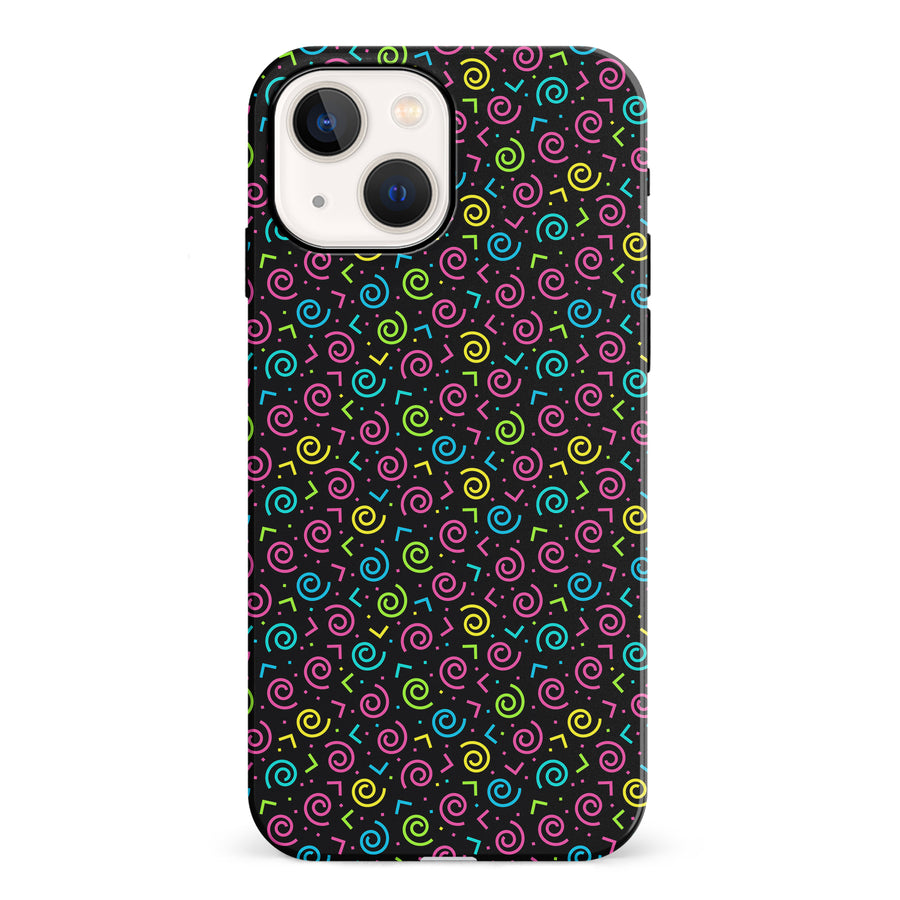 iPhone 13 90's Dance Party Phone Case in Black