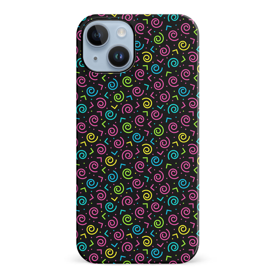 iPhone 14 Plus 90's Dance Party Phone Case in Black