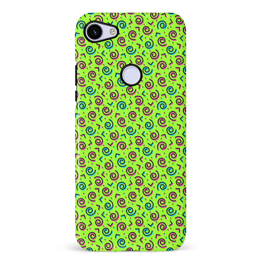 Google Pixel 3A 90's Dance Party Phone Case in Green