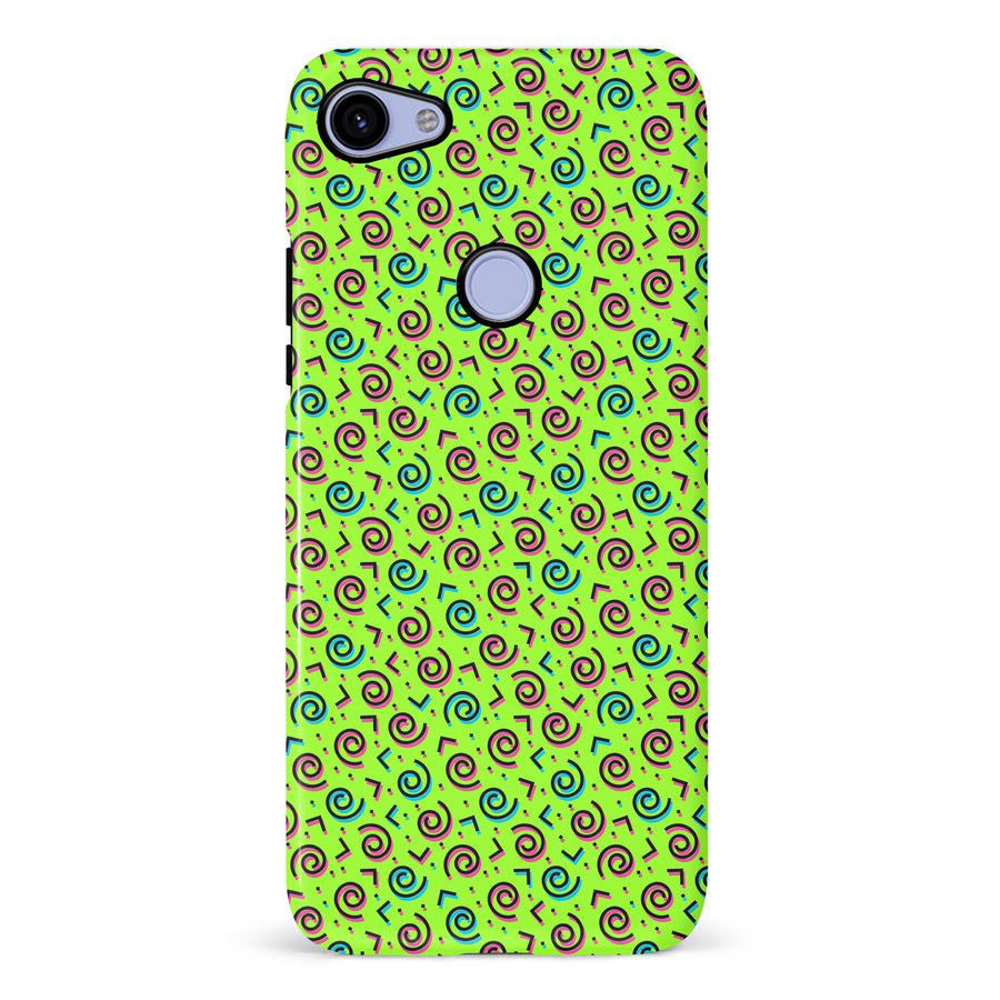 Google Pixel 3A XL 90's Dance Party Phone Case in Green