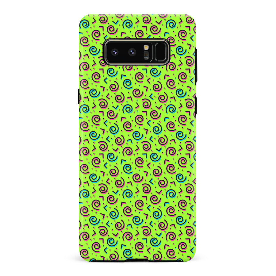 Samsung Galaxy Note 8 90's Dance Party Phone Case in Green