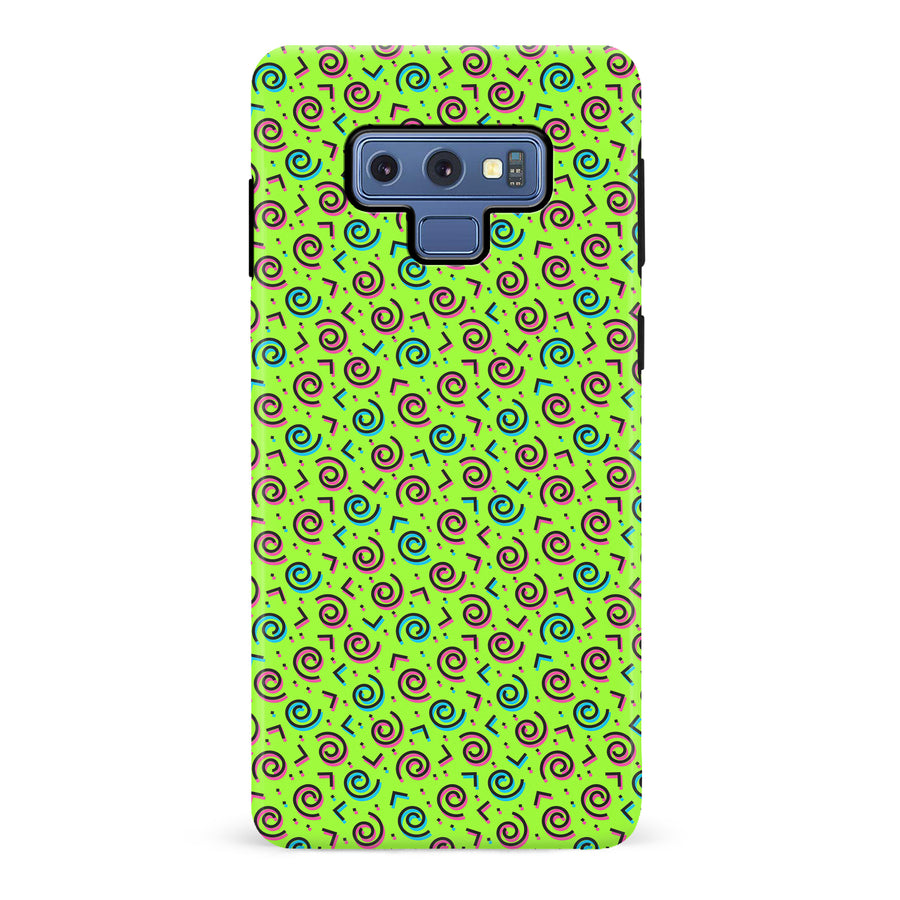 Samsung Galaxy Note 9 90's Dance Party Phone Case in Green