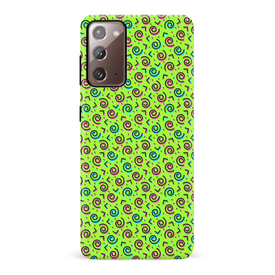 Samsung Galaxy Note 20 90's Dance Party Phone Case in Green