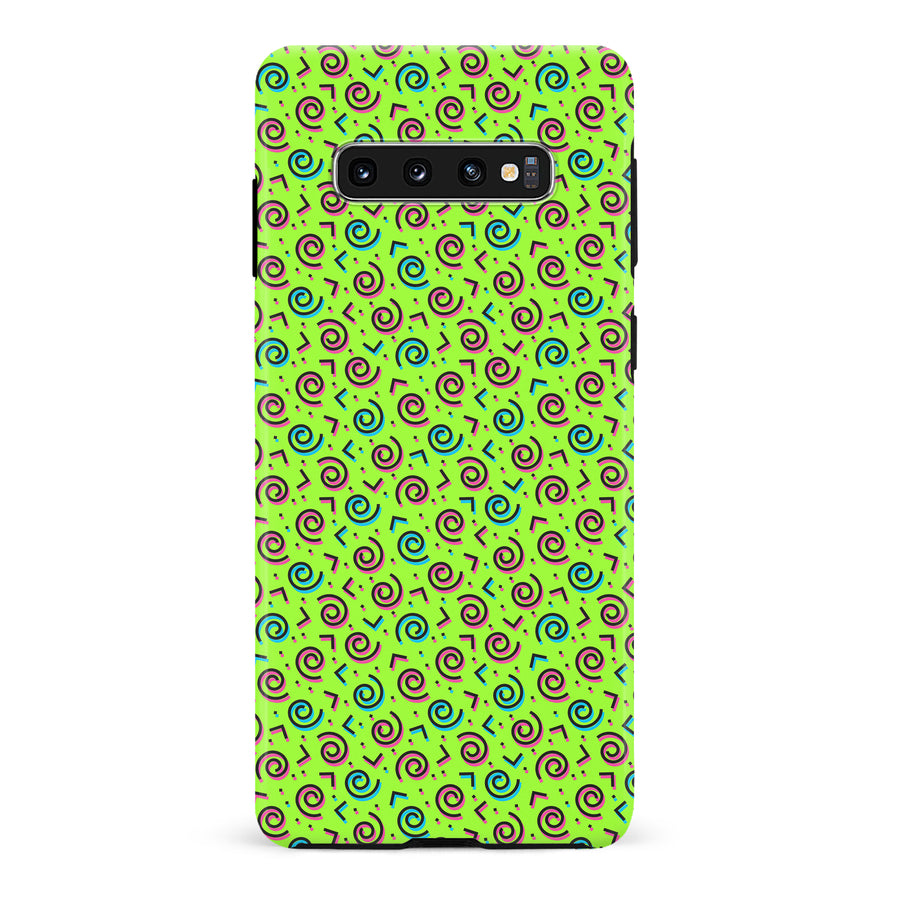 Samsung Galaxy S10 90's Dance Party Phone Case in Green