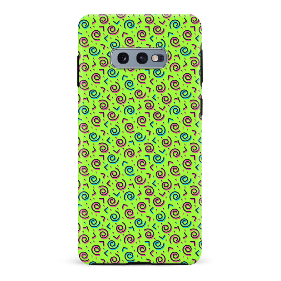 Samsung Galaxy S10e 90's Dance Party Phone Case in Green