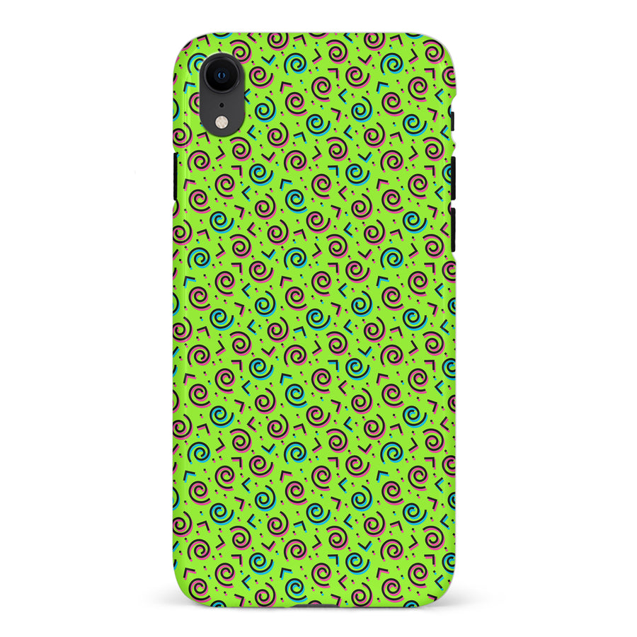 iPhone XR 90's Dance Party Phone Case in Green