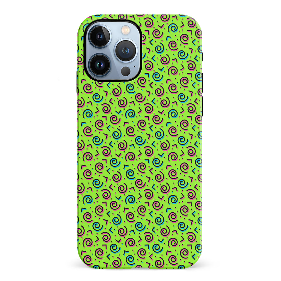 iPhone 12 Pro 90's Dance Party Phone Case in Green