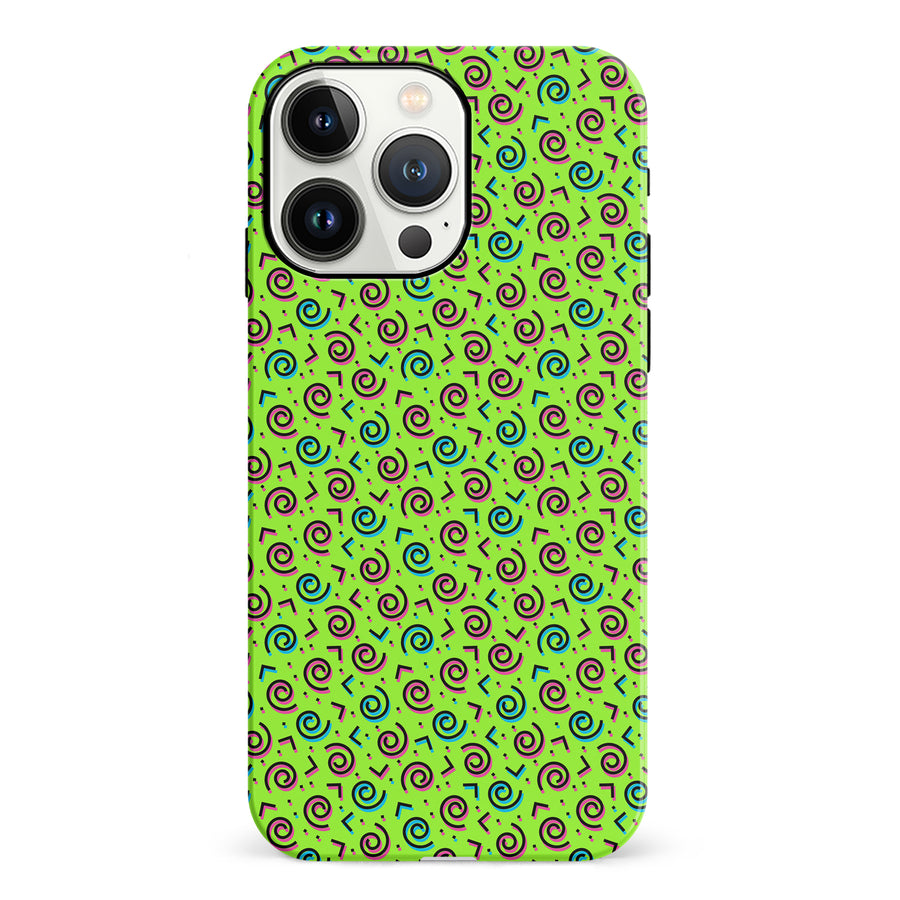 iPhone 13 Pro 90's Dance Party Phone Case in Green