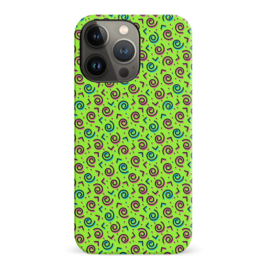 iPhone 14 Pro 90's Dance Party Phone Case in Green