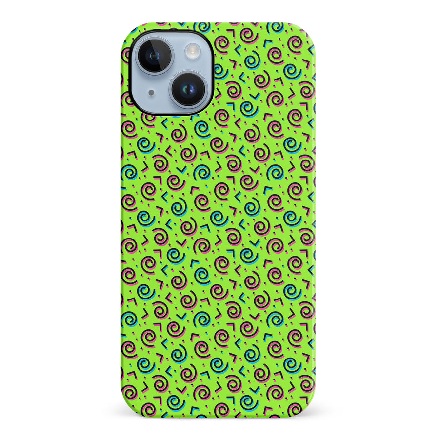 iPhone 14 Plus 90's Dance Party Phone Case in Green