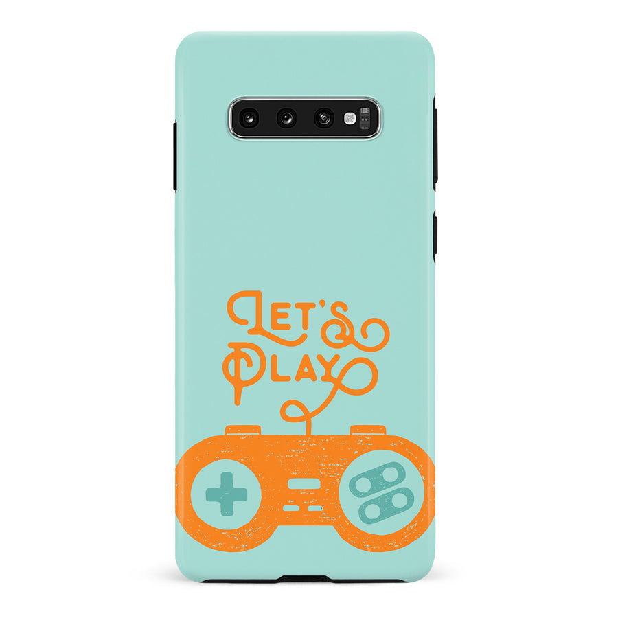 Samsung Galaxy S10 Plus Let's Play Phone Case in Green