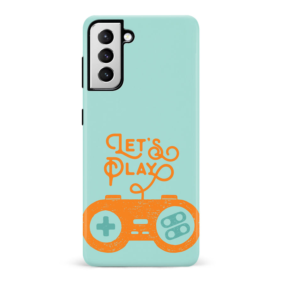 Samsung Galaxy S21 Let's Play Phone Case in Green