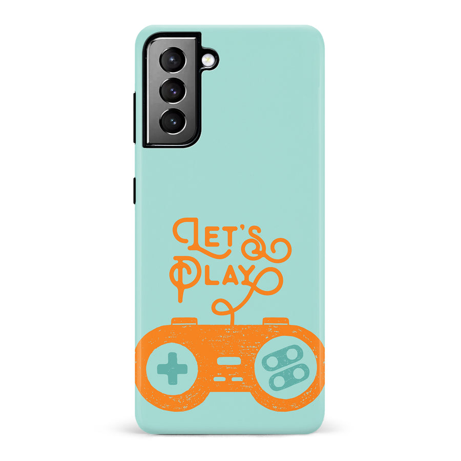 Samsung Galaxy S21 Plus Let's Play Phone Case in Green