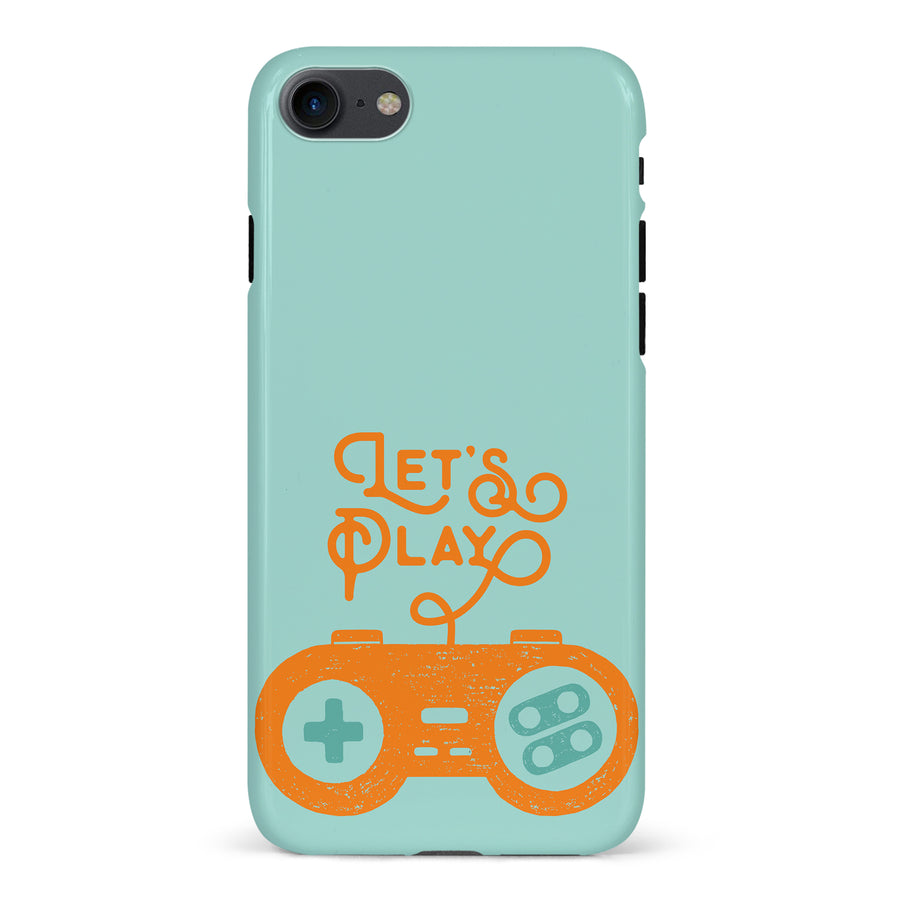 iPhone 7/8/SE Let's Play Phone Case in Green