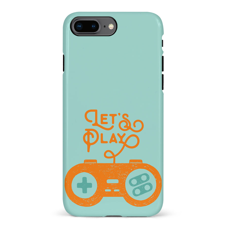 iPhone 8 Plus Let's Play Phone Case in Green