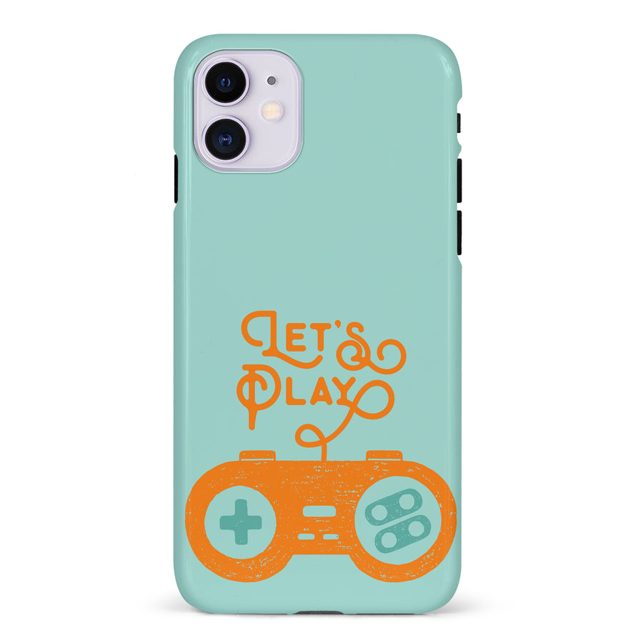 iPhone 11 Let's Play Phone Case in Green