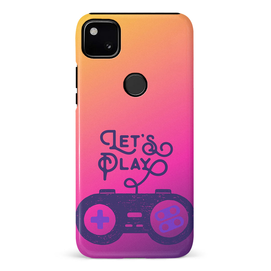 Google Pixel 4A Let's Play Phone Case in Magenta