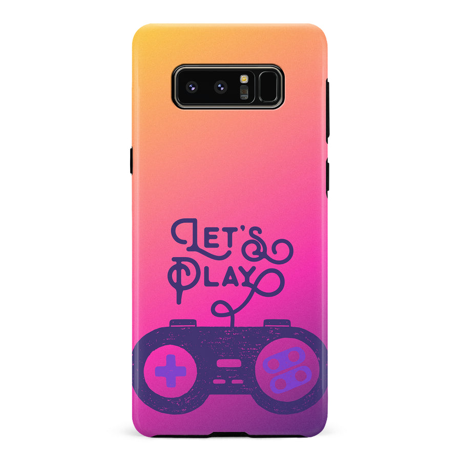 Samsung Galaxy Note 8 Let's Play Phone Case in Magenta