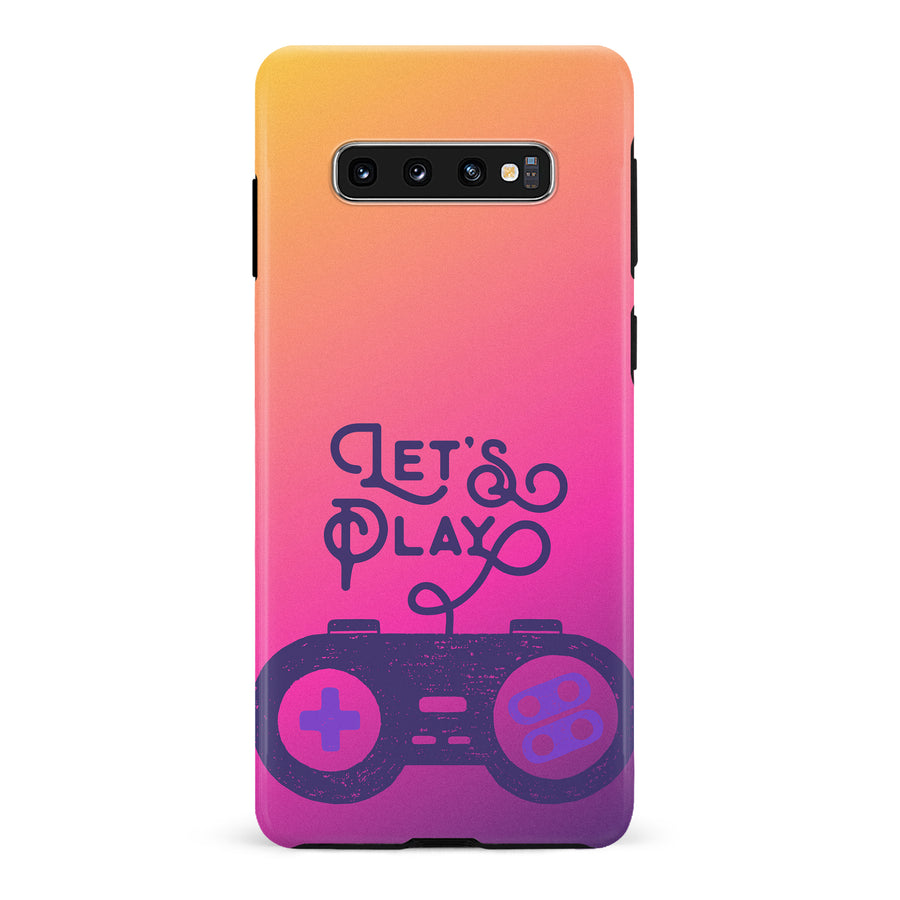 Samsung Galaxy S10 Let's Play Phone Case in Magenta