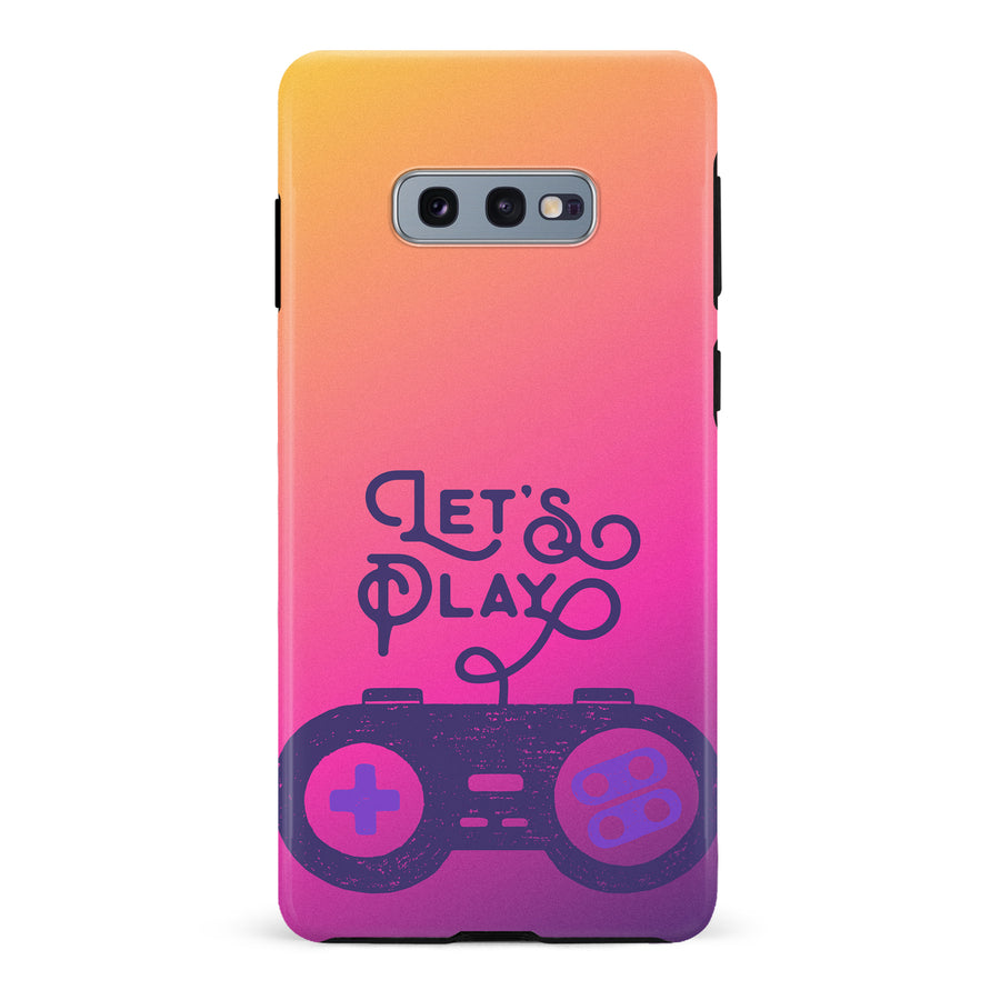 Samsung Galaxy S10e Let's Play Phone Case in Magenta