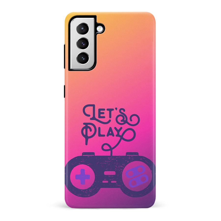 Samsung Galaxy S21 Let's Play Phone Case in Magenta