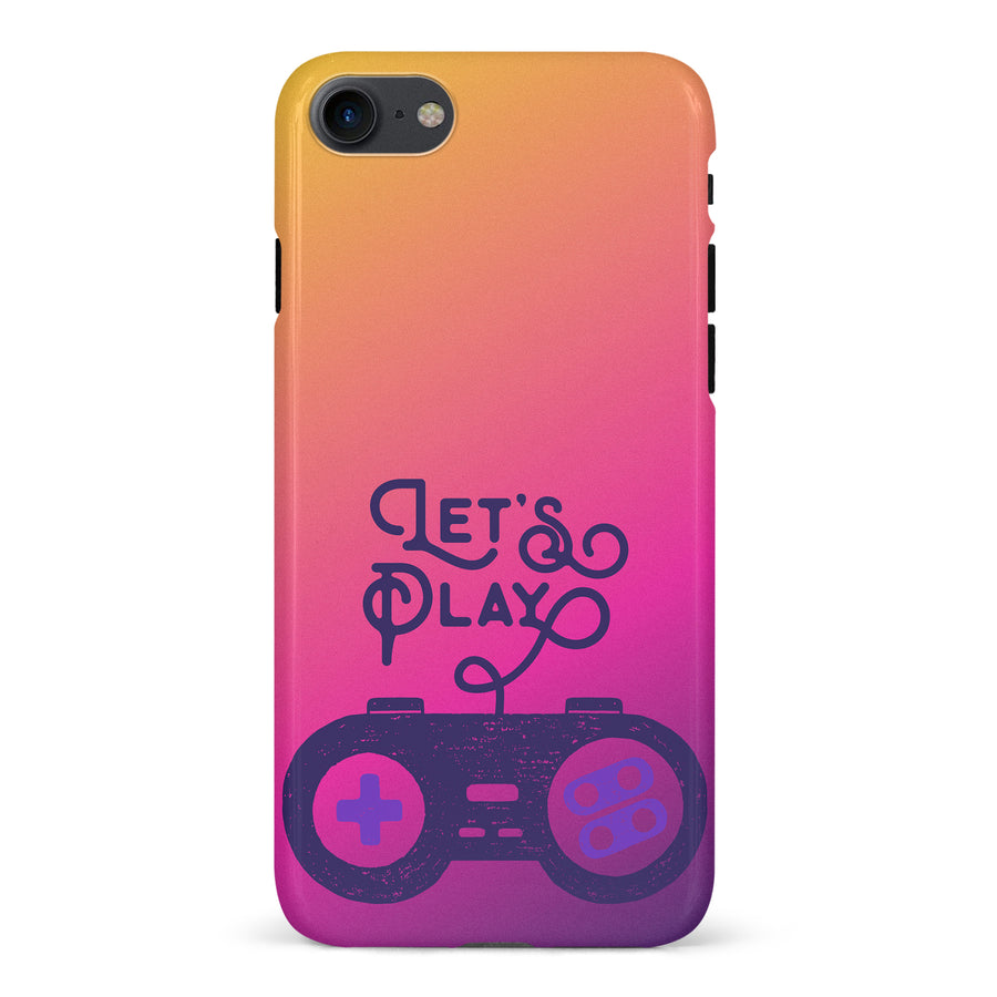 iPhone 7/8/SE Let's Play Phone Case in Magenta