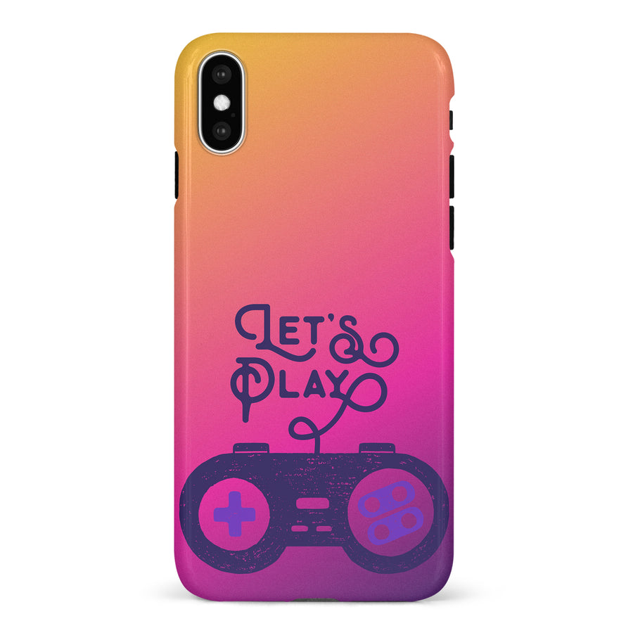 iPhone X/XS Let's Play Phone Case in Magenta