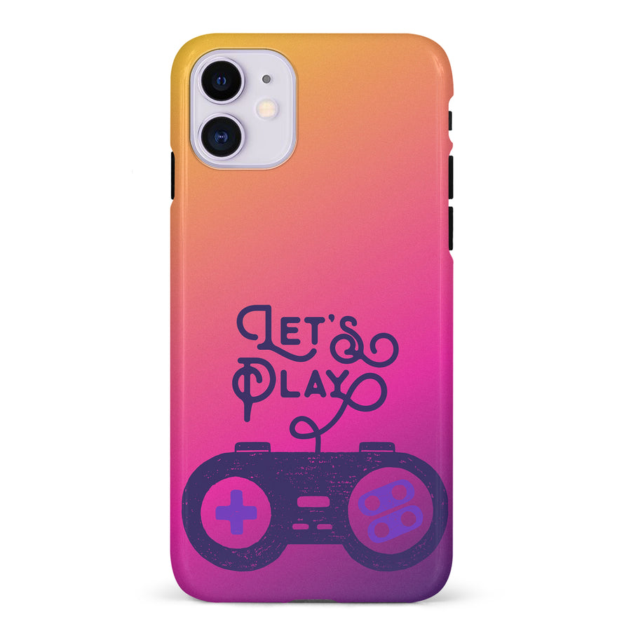 iPhone 11 Let's Play Phone Case in Magenta