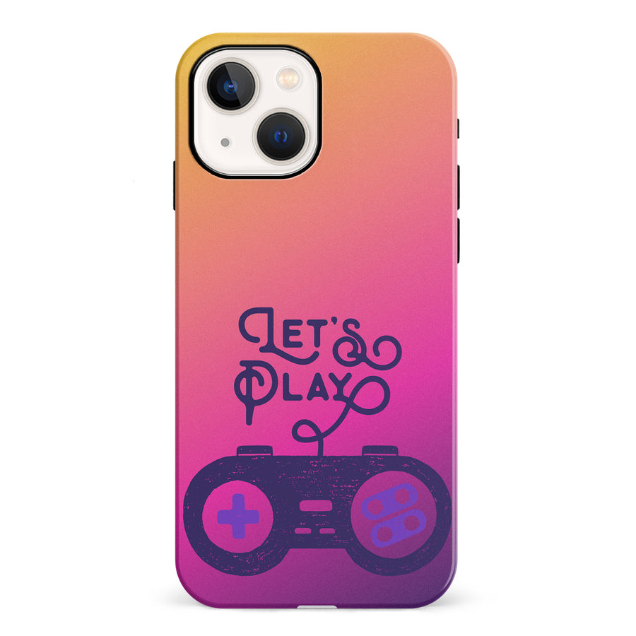 iPhone 13 Let's Play Phone Case in Magenta