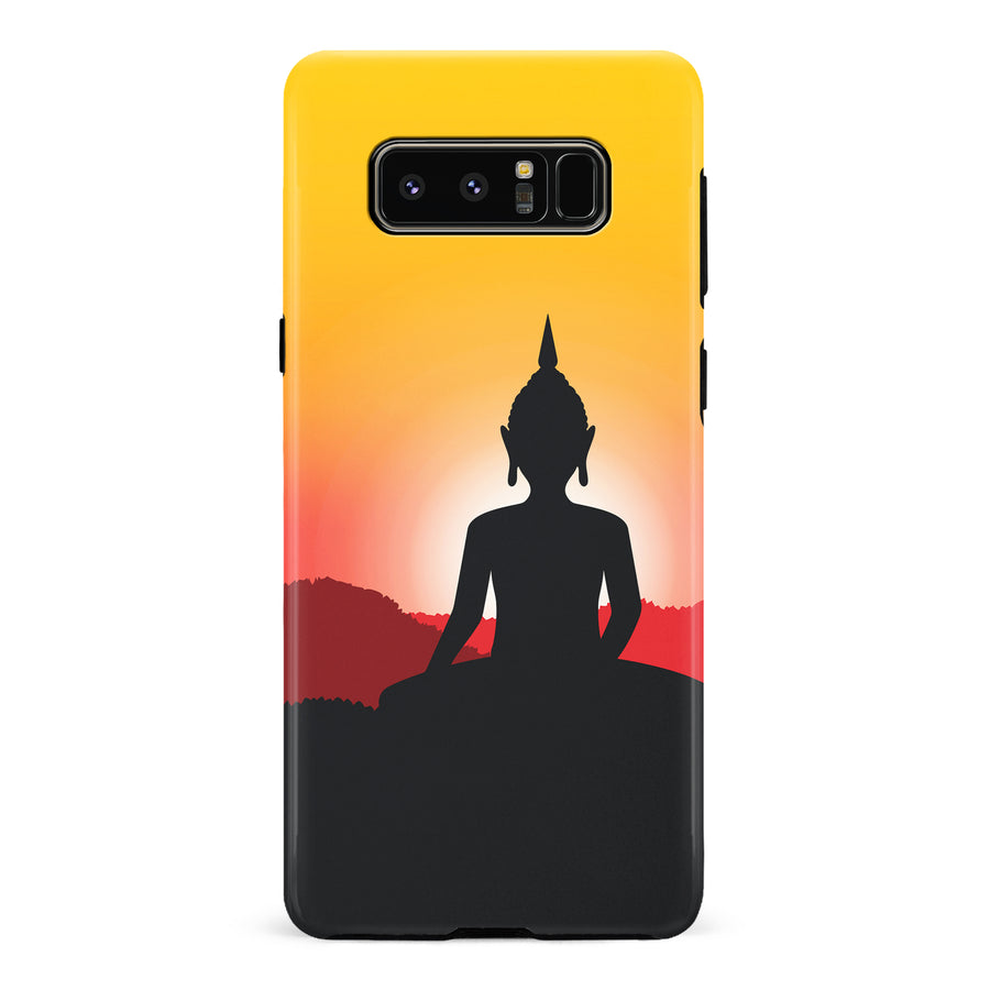 Samsung Galaxy Note 8 Meditating Buddha Indian Phone Case in Yellow
