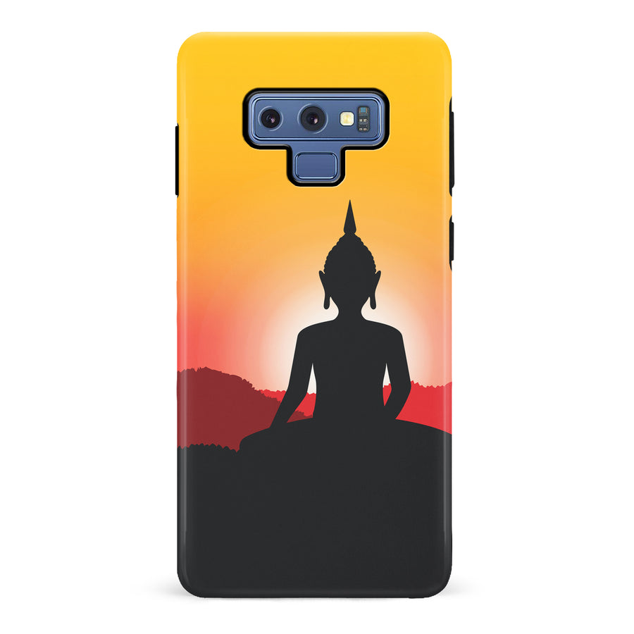 Samsung Galaxy Note 9 Meditating Buddha Indian Phone Case in Yellow