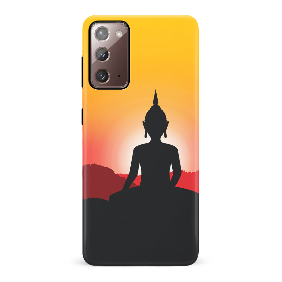 Samsung Galaxy Note 20 Meditating Buddha Indian Phone Case in Yellow