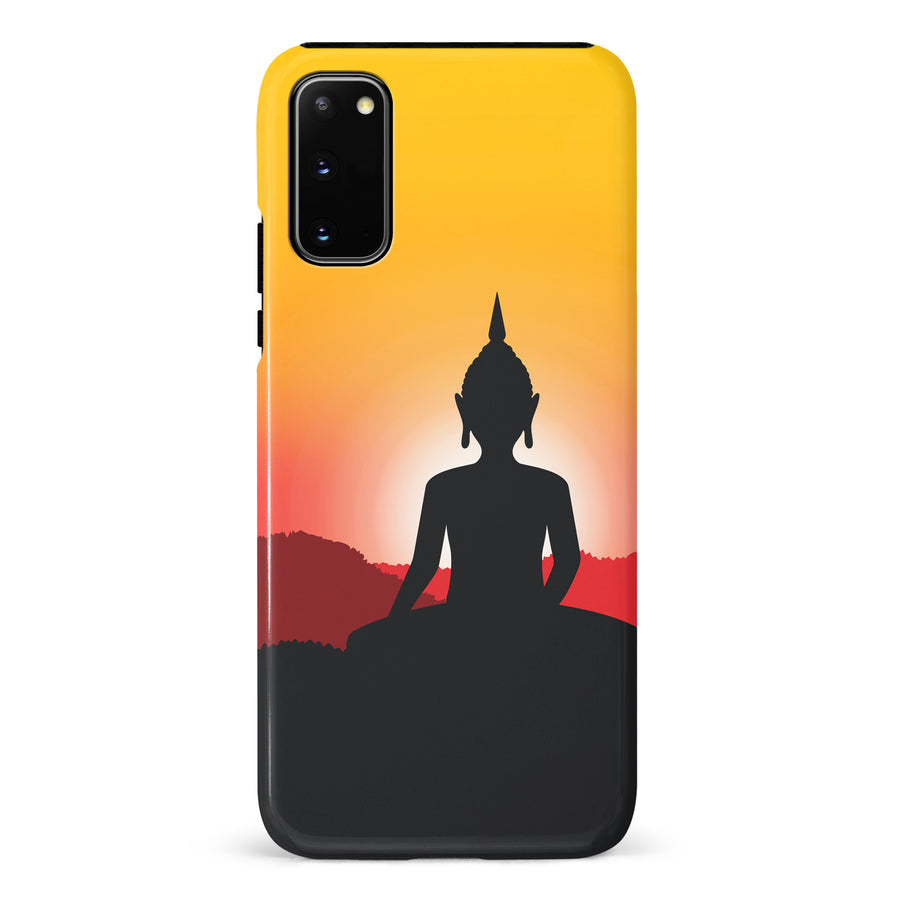 Samsung Galaxy S20 Meditating Buddha Indian Phone Case in Yellow