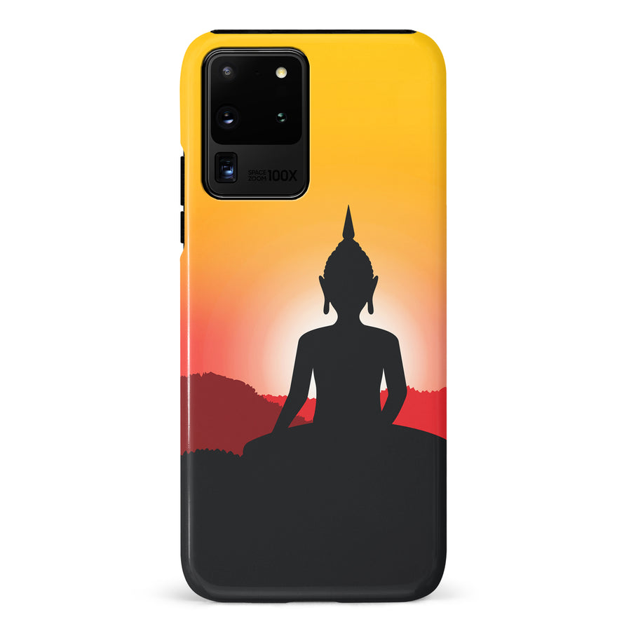 Samsung Galaxy S20 Ultra Meditating Buddha Indian Phone Case in Yellow