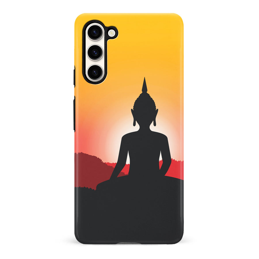 Samsung Galaxy S23 Meditating Buddha Indian Phone Case - Yellow