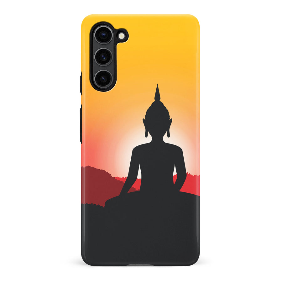 Samsung Galaxy S23 Plus Meditating Buddha Indian Phone Case - Yellow