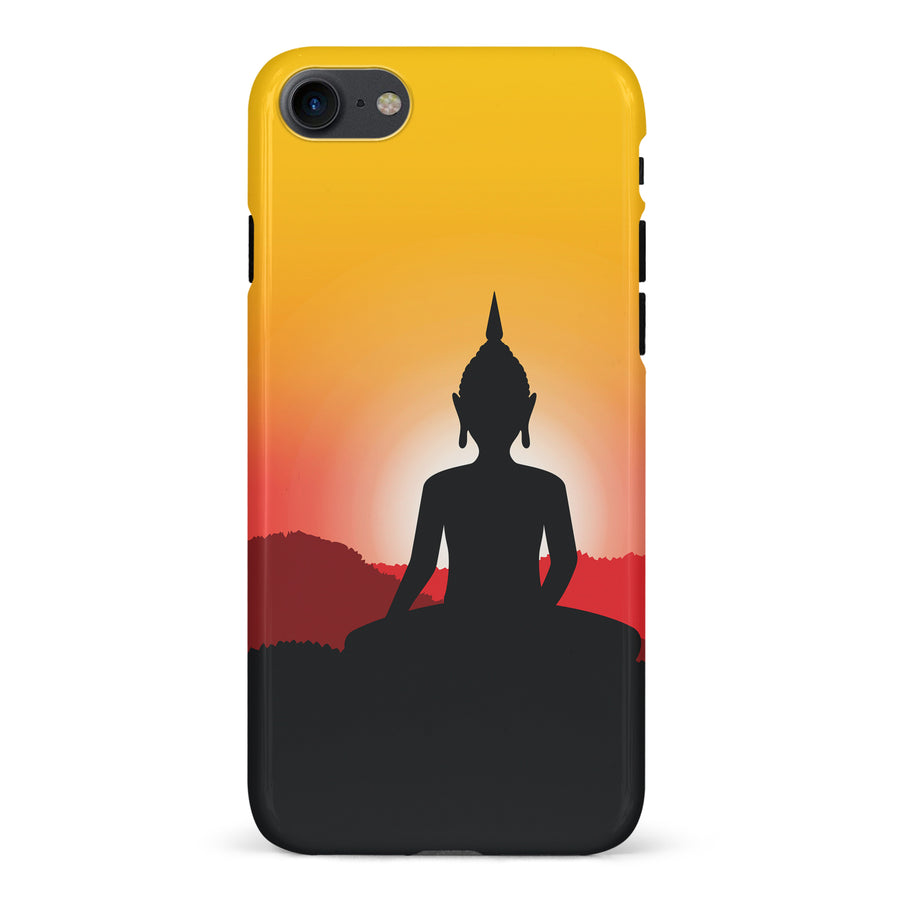 iPhone 7/8/SE Meditating Buddha Indian Phone Case in Yellow