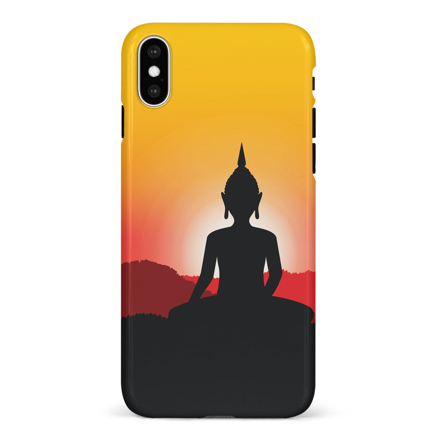 iPhone X/XS Meditating Buddha Indian Phone Case in Yellow