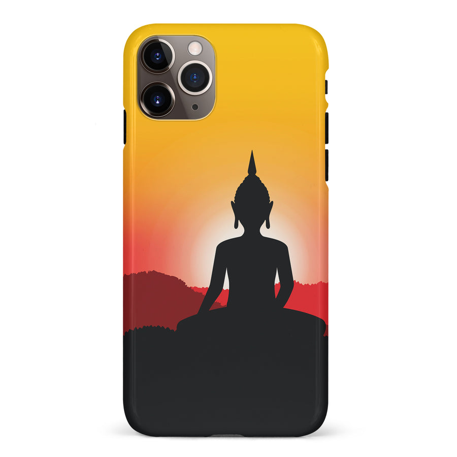 iPhone 11 Pro Max Meditating Buddha Indian Phone Case in Yellow