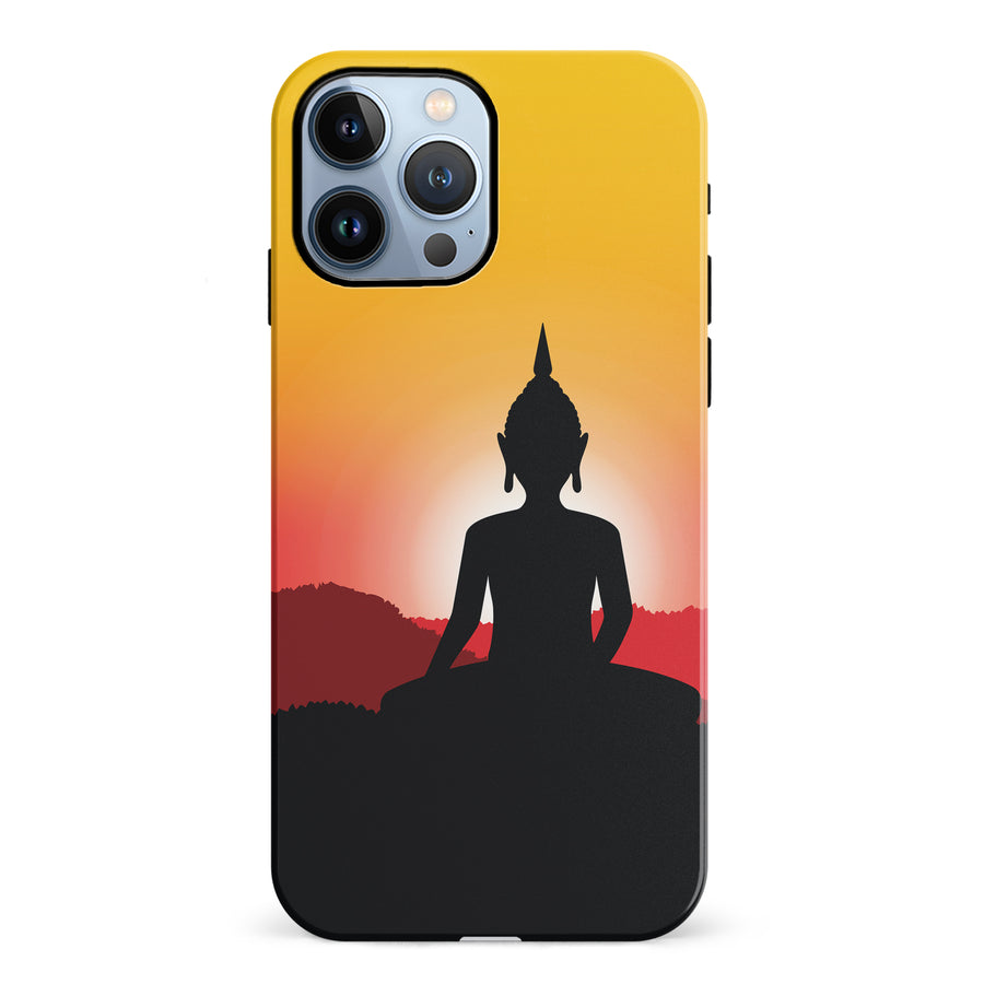 iPhone 12 Pro Meditating Buddha Indian Phone Case in Yellow