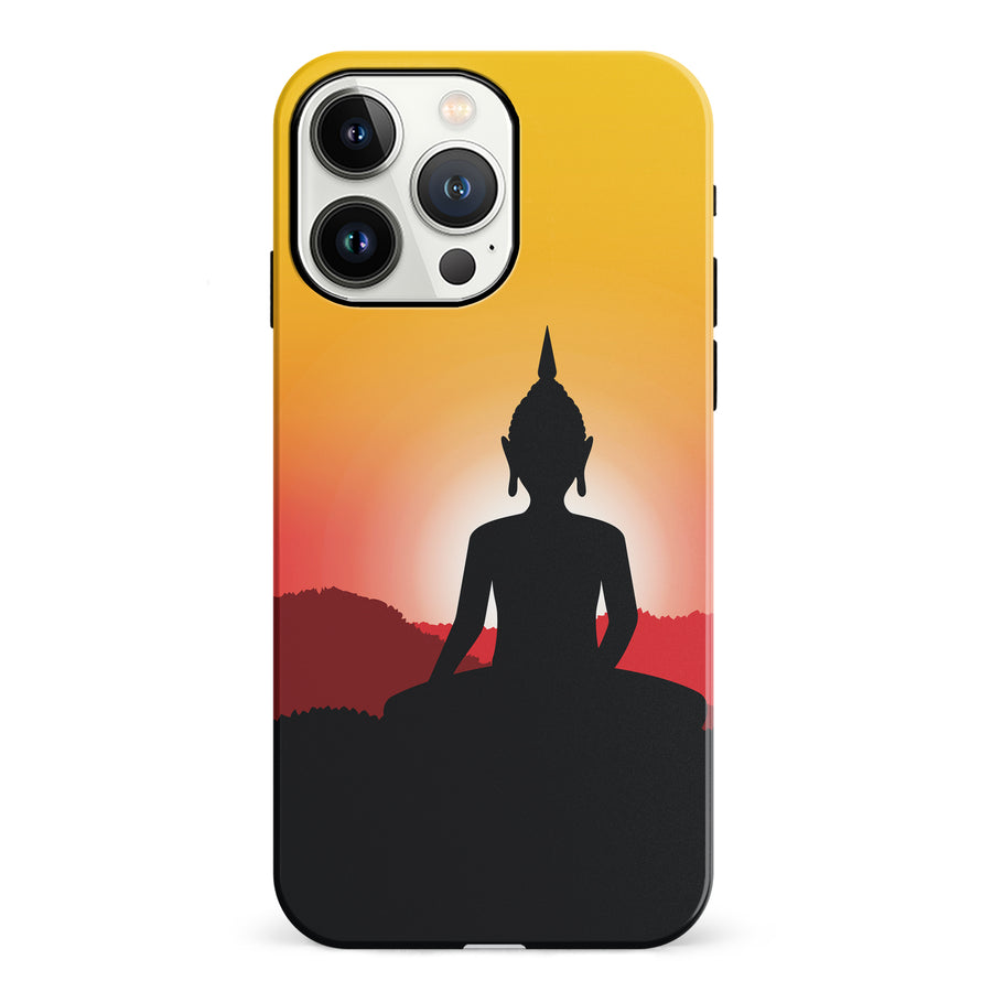 iPhone 13 Pro Meditating Buddha Indian Phone Case in Yellow