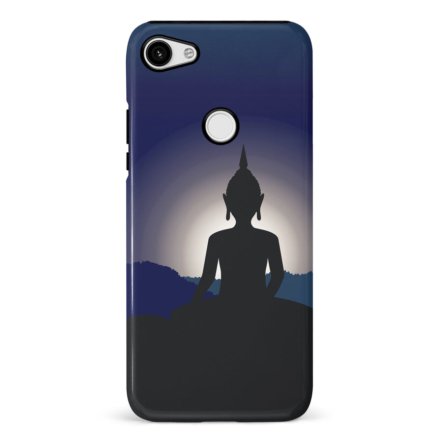 Google Pixel 3 XL Meditating Buddha Indian Phone Case in Blue